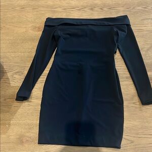 Elizabeth and James off the shoulder long sleeved cut out back dress!